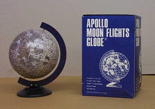 Vintage Apollo Moon Flights Globe 1970 