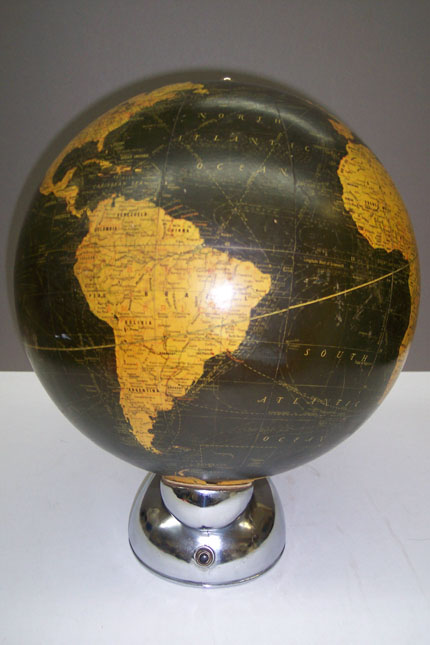 Globes Antique Black Oceans