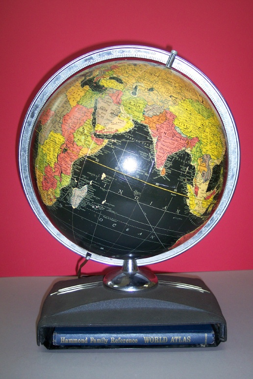 Globes Antique Black Oceans