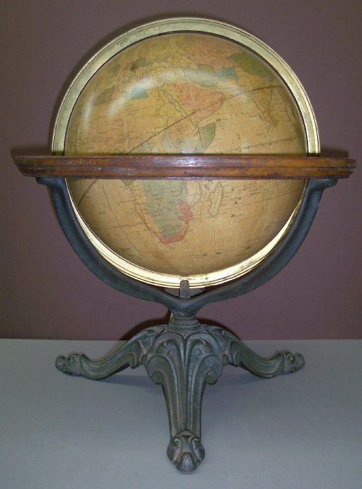 Vintage Tin World Globe, Rare Terrestrial Globe, made in Western Germany by  MS