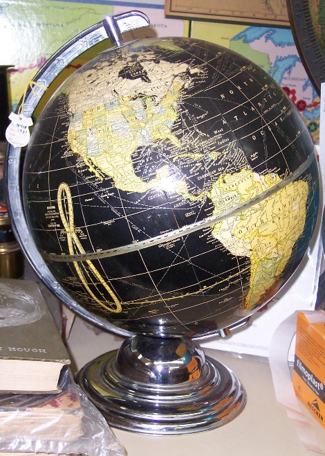 最も完璧な Globes Antique Oceans Black アンティーク雑貨