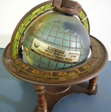 Globe Antique Jim Beam Decanter Globe
