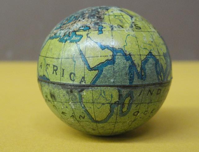 Blue Physical 4" RM2595 Stella Nova Swivel & Tilt Mini Globe Antique Political 