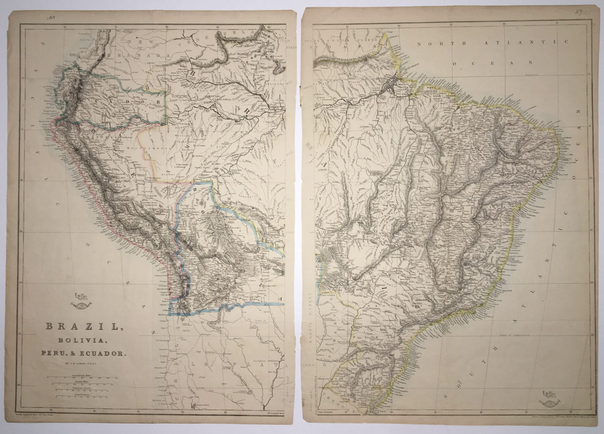 Maps Antique Country Ecuador