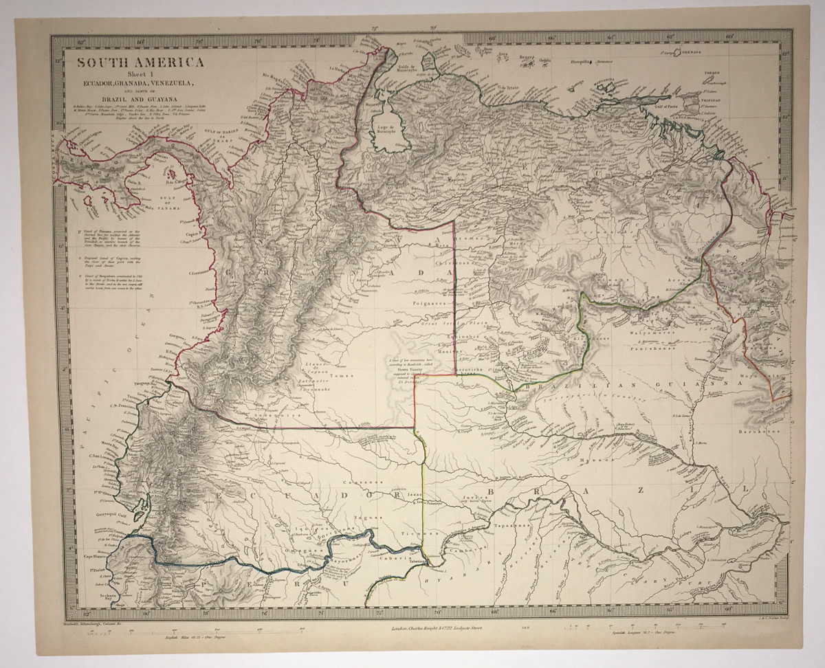 Maps Antique Country Ecuador